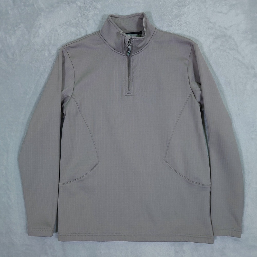 Arborwear Mens M Poplar Fleece 1/4 Zip Pullover Gray Mid Layer 408100